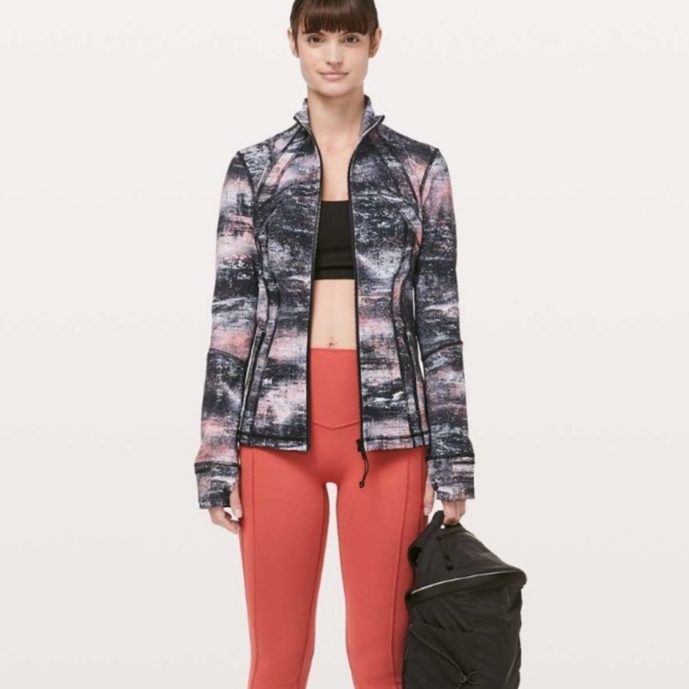 Lululemon Define Jacket Luon Azurite Poppy Coral Multi - Size 6 NWOT - Picture 11 of 12